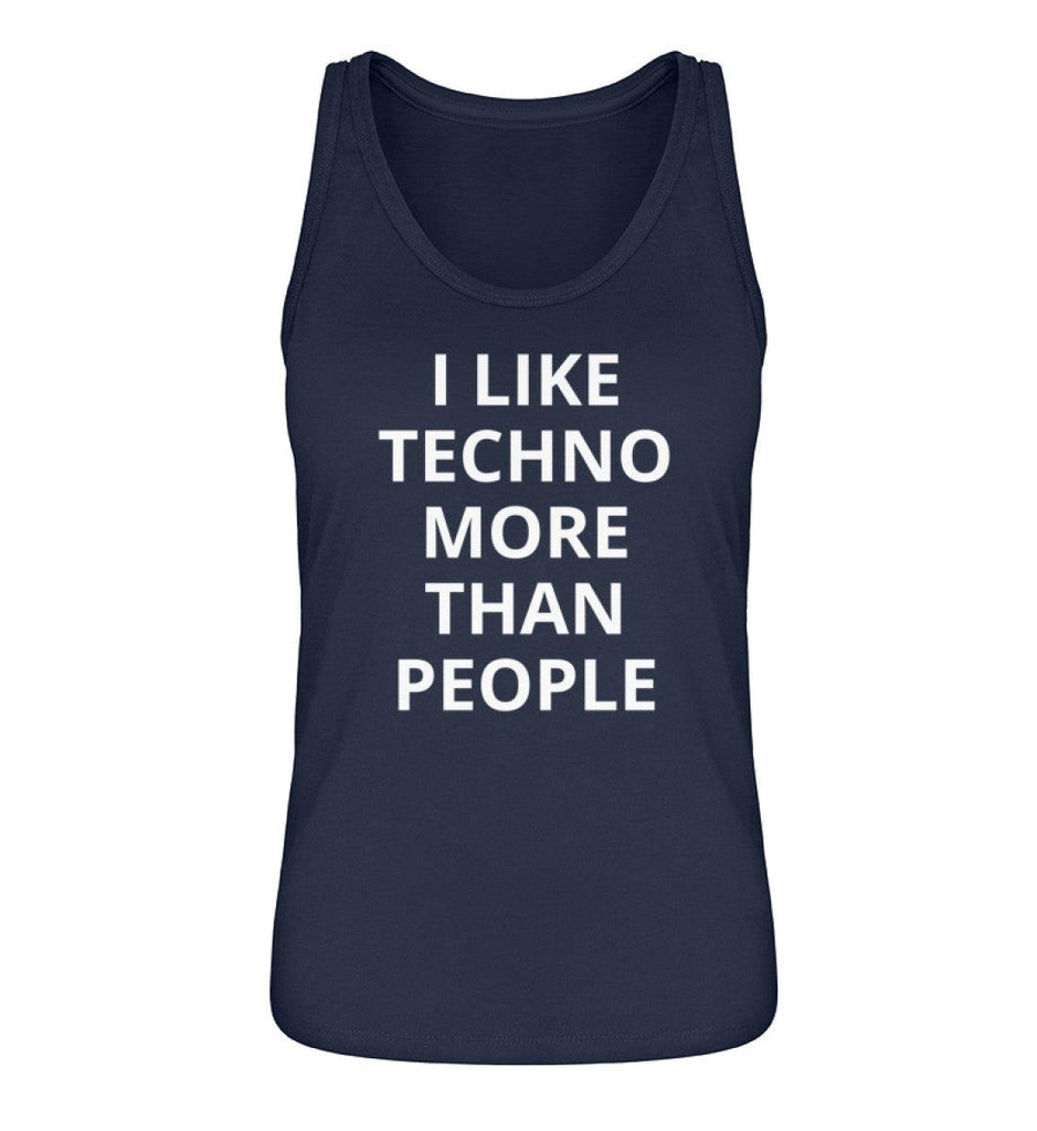 I Like Techno more than People - Damen Tanktop - Ravenation.eu