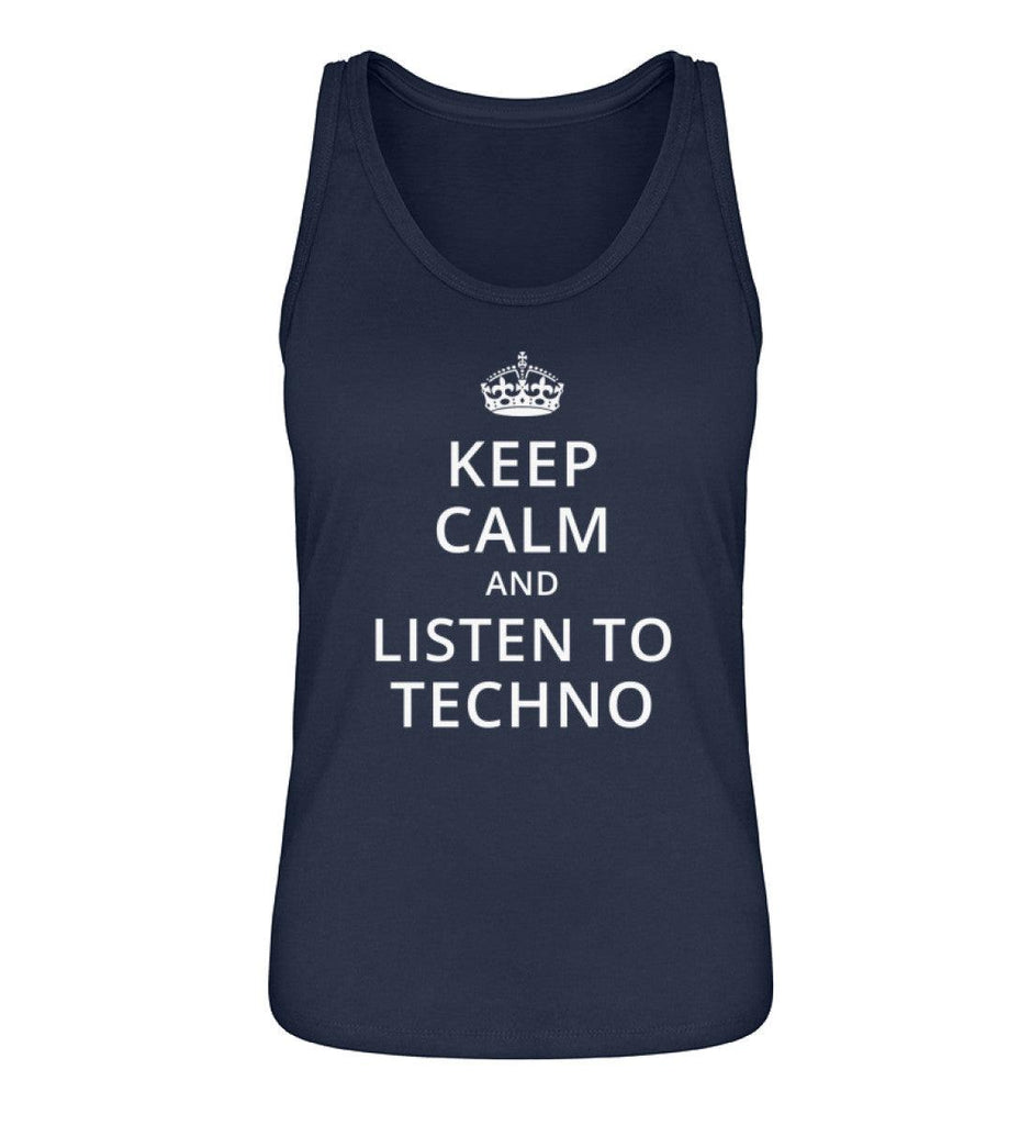 Keep Calm and Listen to Techno - Damen Tanktop - Ravenation.eu