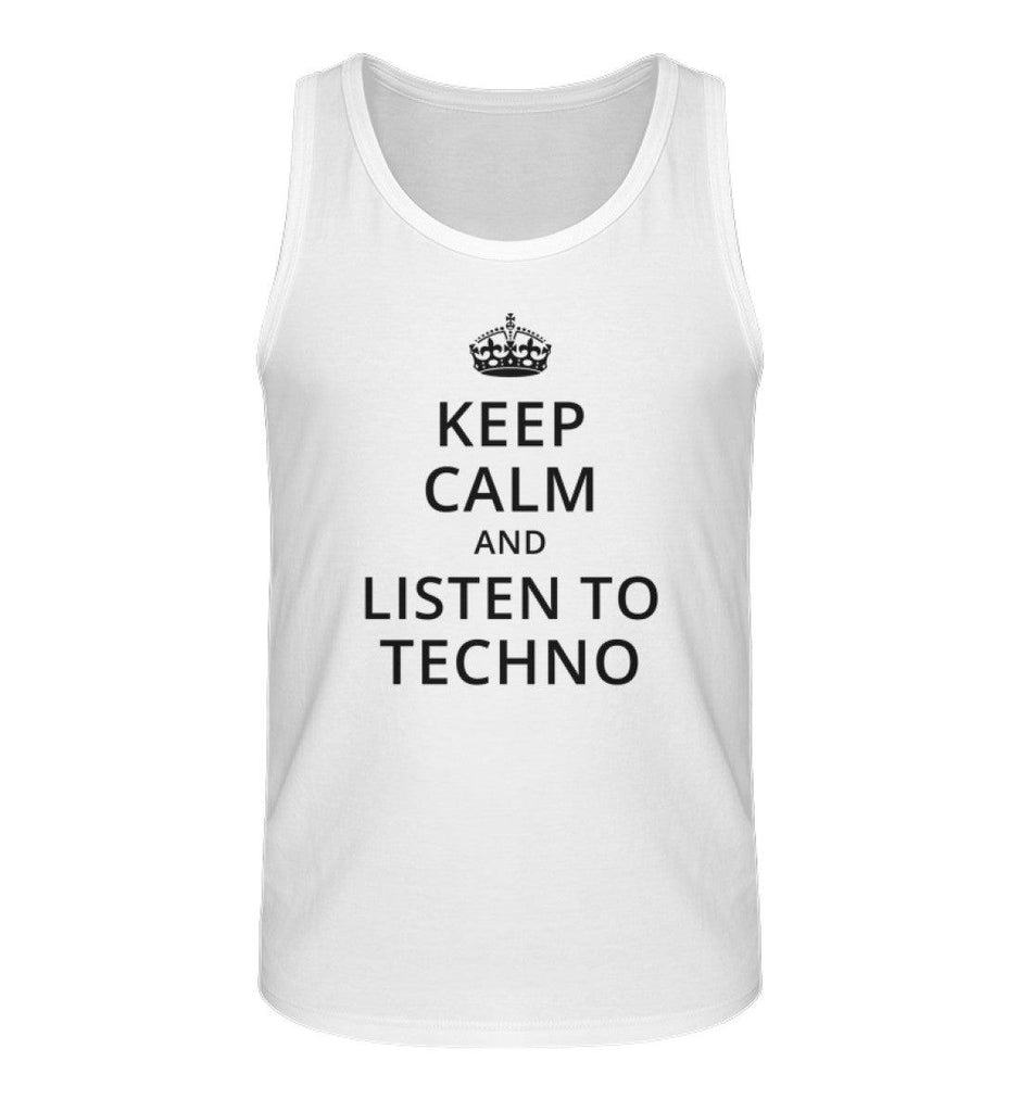 Keep Calm and Listen to Techno - Herren Tanktop - Ravenation.eu