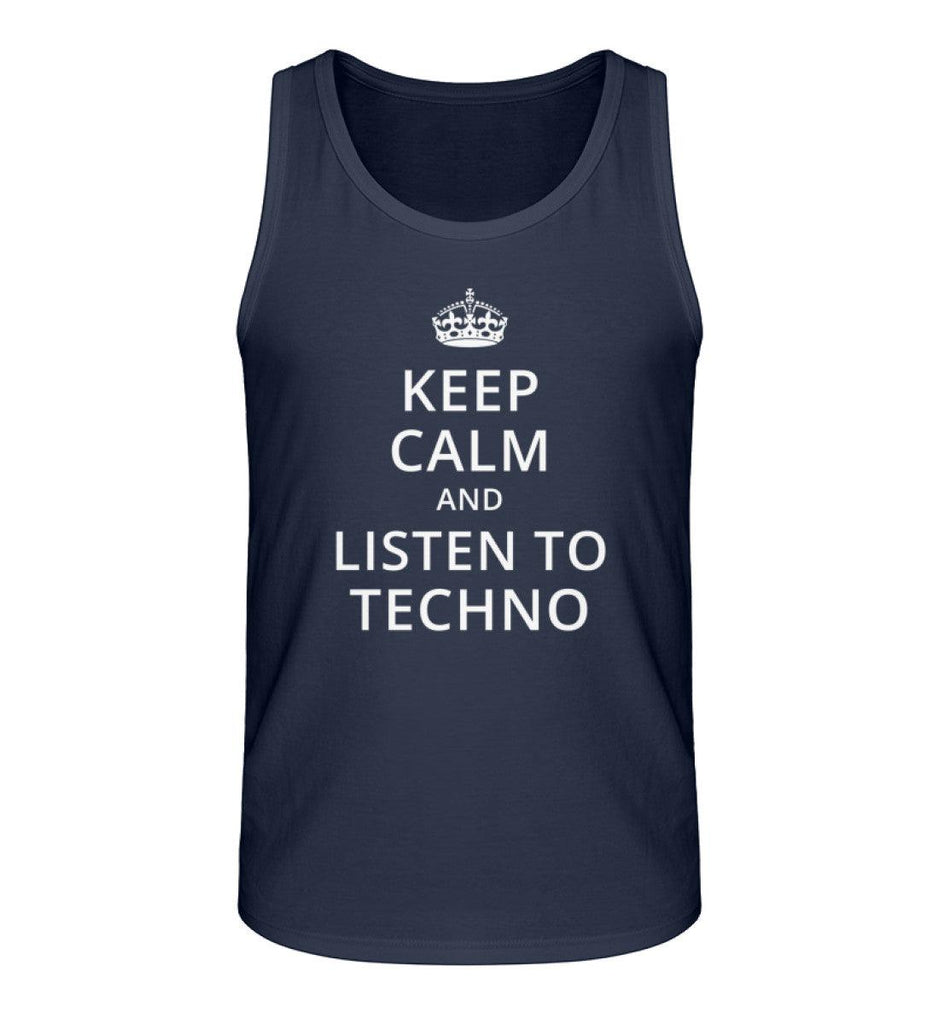 Keep Calm and Listen to Techno - Herren Tanktop - Ravenation.eu