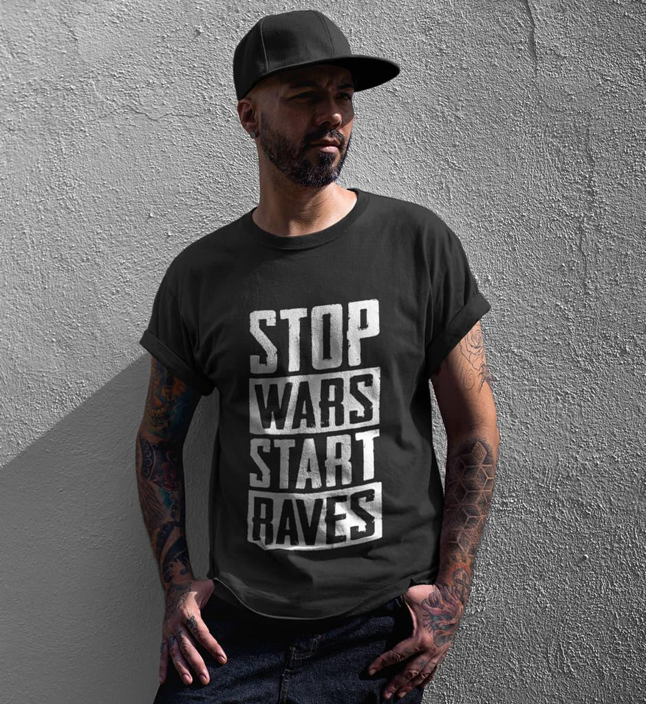 Stop Wars Start Raves - Herren Shirt - Ravenation.eu